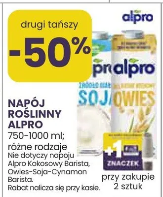 Napój roślinny Alpro promocja w Stokrotka
