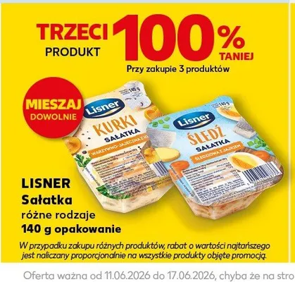 Sałatka warzywno-jajeczna z kurkami Lisner promocja w Kaufland