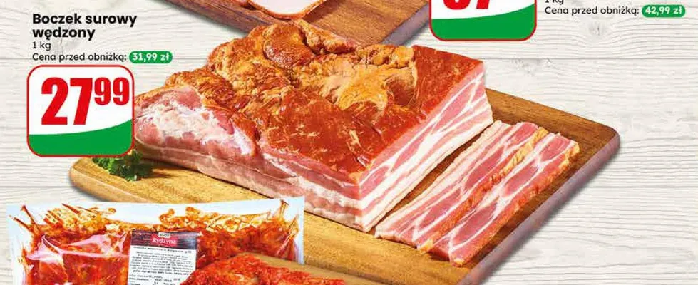Boczek surowy wędzony Agro Rydzyna promocja w Dino