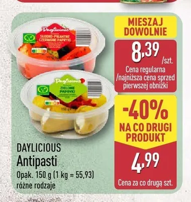 Antipasti czerwone papryki słodko-pikantne Daylicious promocja w Aldi