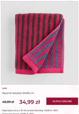 Ręcznik Nataliso 50x90 cm promocja w home&you