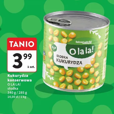 Kukurydza konserwowa słodka promocja w Intermarche