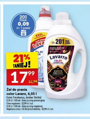 Żel do prania color Amber Orchid Lavaro promocja w Twój Market