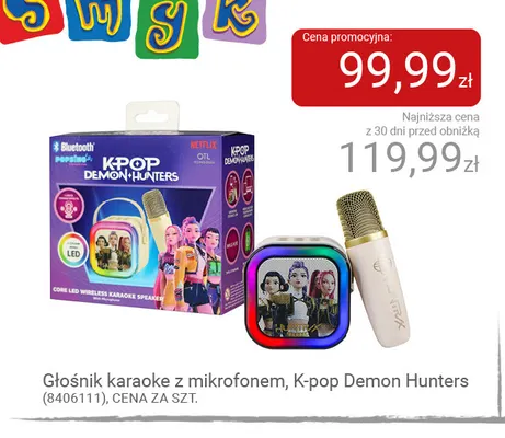 Głośnik karaoke z mikrofonem K-pop Demon Hunters promocja w Smyk