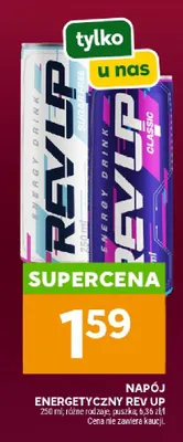 Napój energetyczny Rev Up promocja w Stokrotka