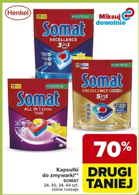 Kapsułki do zmywarki Excellence 3in1 Caps promocja w Carrefour