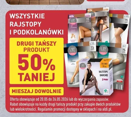 Rajstopy i podkolanówki promocja w Aldi