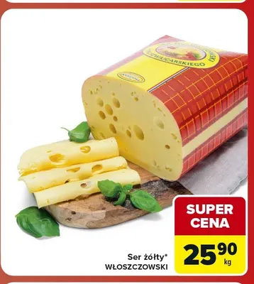 Ser żółty Włoszczowski promocja w Carrefour Market
