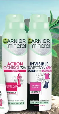 Antyperspirant w sprayu Garnier Mineral, różne rodzaje promocja w Biedronka