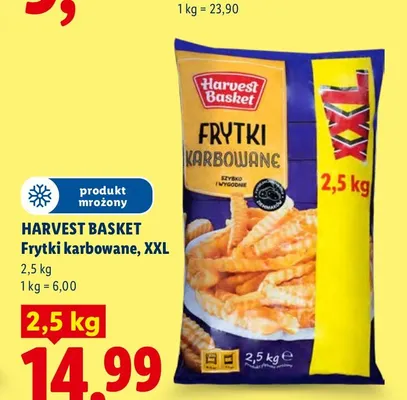Frytki karbowane XXL Harvest Basket promocja w Lidl