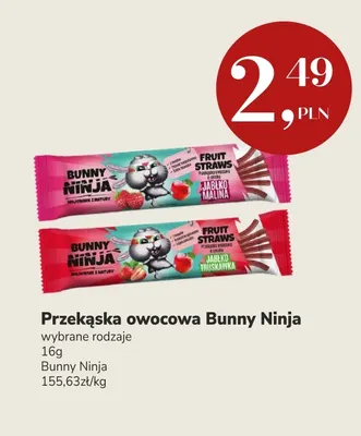 Przekąska owocowa jabłko malina Bunny Ninja promocja w Market Point
