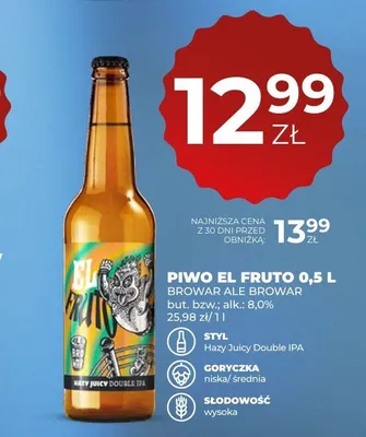 Piwo El Fruto Browar Ale Browar promocja w Duży Ben