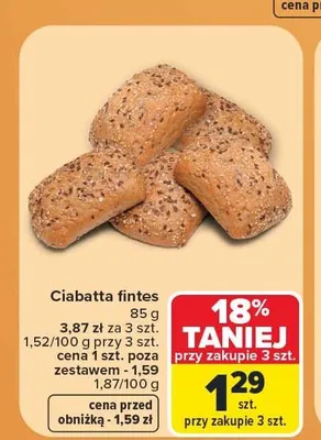 Ciabatta fintes promocja w Carrefour