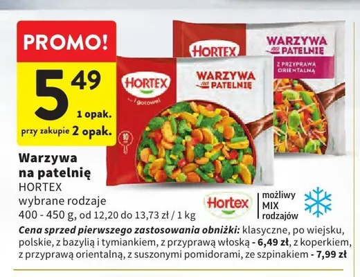 Warzywa na patelnię Hortex z koperkiem promocja w Intermarche