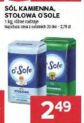 Sól kamienna, stołowa o'sole promocja w Stokrotka