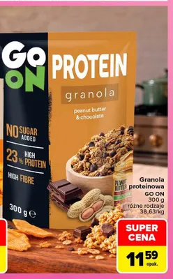 Granola proteinowa Go On promocja w Carrefour