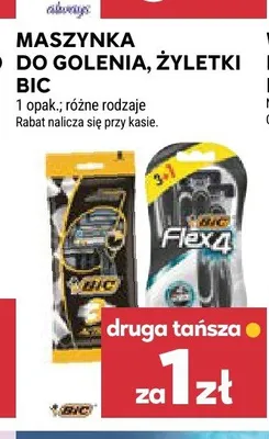 Maszynka do golenia Bic Flex 4 promocja w Stokrotka