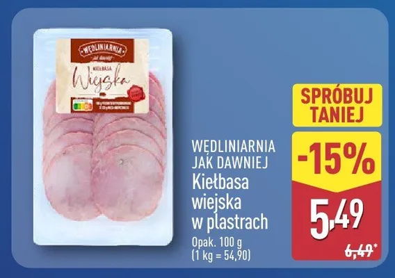 Kiełbasa wiejska Sisco promocja w Aldi