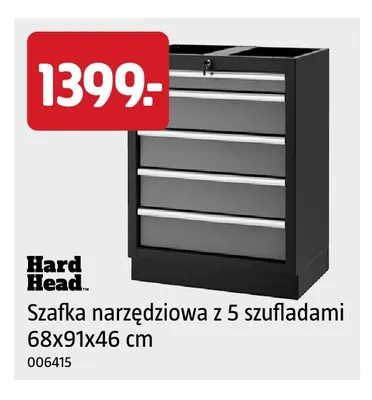 Szafka narzędziowa z 5 szufladami 68x91x46 cm Hard Head promocja w Jula