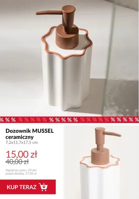 Dozownik ceramiczny Mussel promocja w Homla