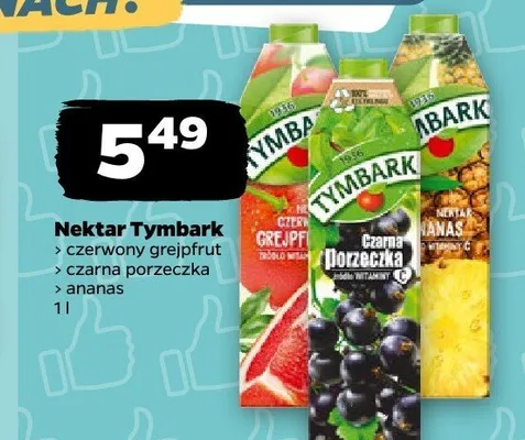 Nektar Tymbark czerwony grejpfrut promocja w Netto