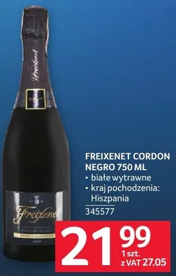 Wino FREIXENET CORDON NEGRO 750 ML promocja w Selgros