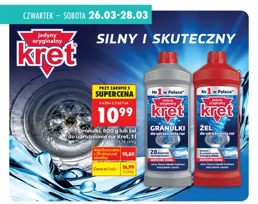 Żel do udrażniania rur promocja w Biedronka