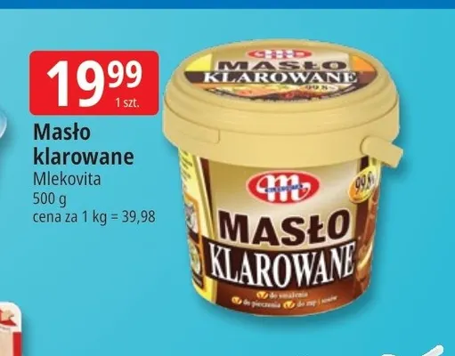 Masło klarowane Mlekovita promocja w Leclerc