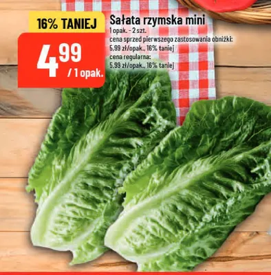 Sałata rzymska mini 2-pak promocja w POLOmarket