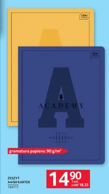 Zeszyt A4 60 kartek Interdruk Academy promocja w Selgros