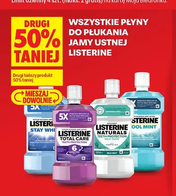 Płyn do płukania jamy ustnej Listerine Naturals promocja w Biedronka