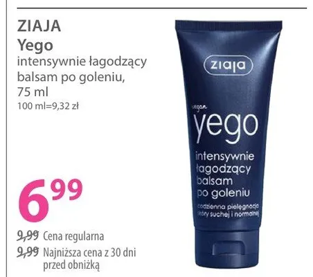 Intensywnie łagodzący balsam po goleniu Yego promocja w Hebe