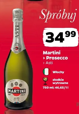 Wino musujące Martini Asti promocja w Netto
