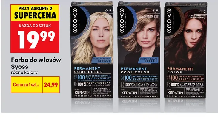 Farba do włosów Syoss 9_5 promocja w Biedronka