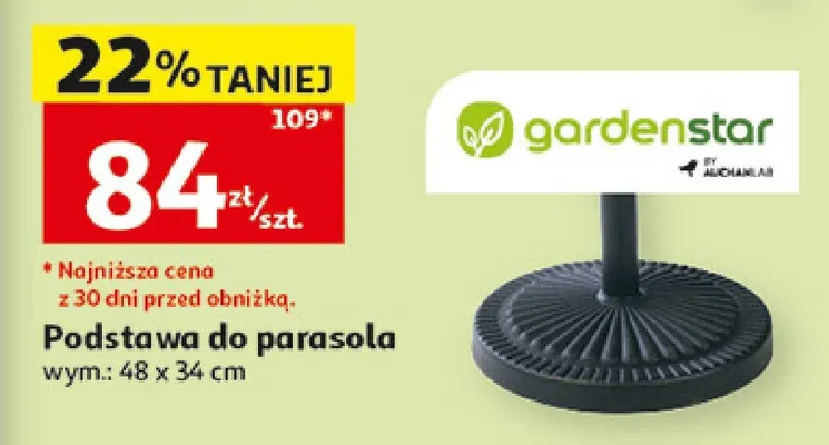Podstawa do parasola 48x34cm promocja w Auchan