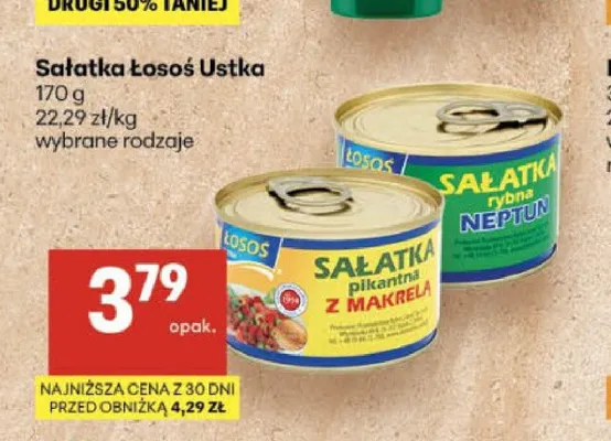 Sałatka rybna Neptun Łosoś Ustka promocja w Delikatesy Centrum