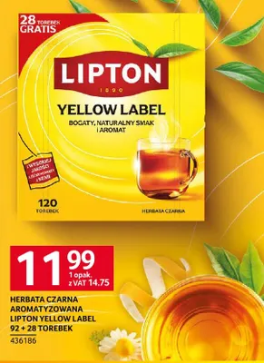 Herbata czarna aromatyzowana Lipton Yellow Label promocja w Selgros