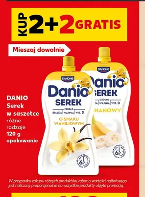 Serek w saszetce o smaku waniliowym Danio promocja w Kaufland