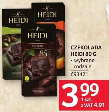 Czekolada Heidi 80g promocja w Selgros