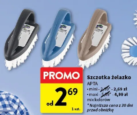 Szczotka żelazko maxi Apta mix kolorów promocja w Intermarche