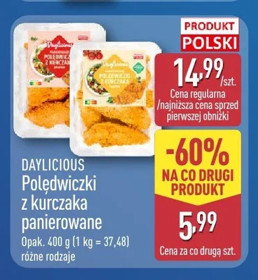 Polędwiczki z kurczaka panierowane Daylicious promocja w Aldi