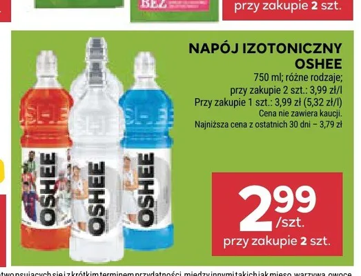 Napój izotoniczny Oshee promocja w Stokrotka