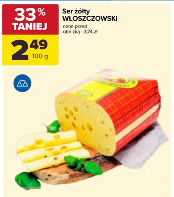 Ser żółty Włoszczowski promocja w Carrefour