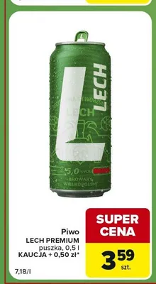 Piwo Lech Premium promocja w Carrefour Express