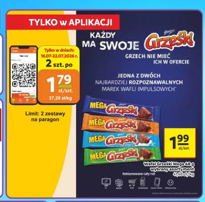 Wafel Grześki Mega promocja w Gama