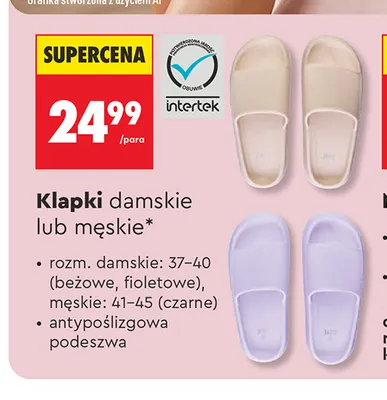 Klapki męskie CLEVÉ promocja w Biedronka