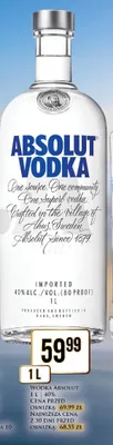 Wódka Absolut promocja w Dino