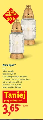 Znicz Opal 21 cm promocja w Lidl