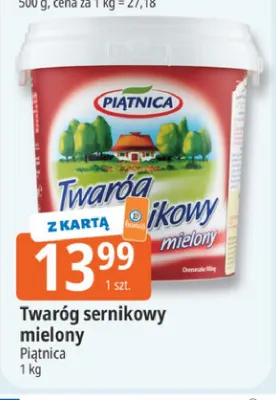 Twaróg sernikowy mielony Piątnica promocja w Leclerc