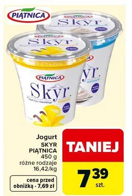 Jogurt Skyr różne rodzaje promocja w Carrefour